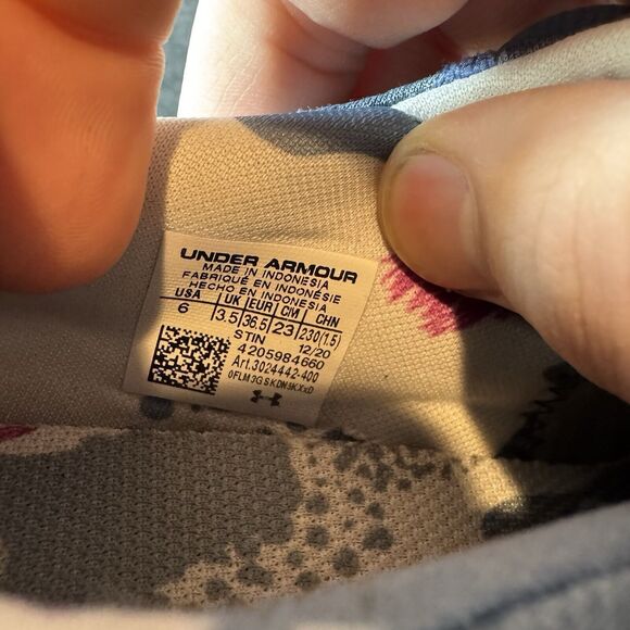 S Under Armour Womens 6 Charged Impulse 3024442-400 Blue Running Shoes Sneakers - Picture 8 of 8